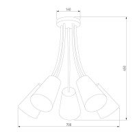 Потолочная люстра TK Lighting 3242 Wire Silver