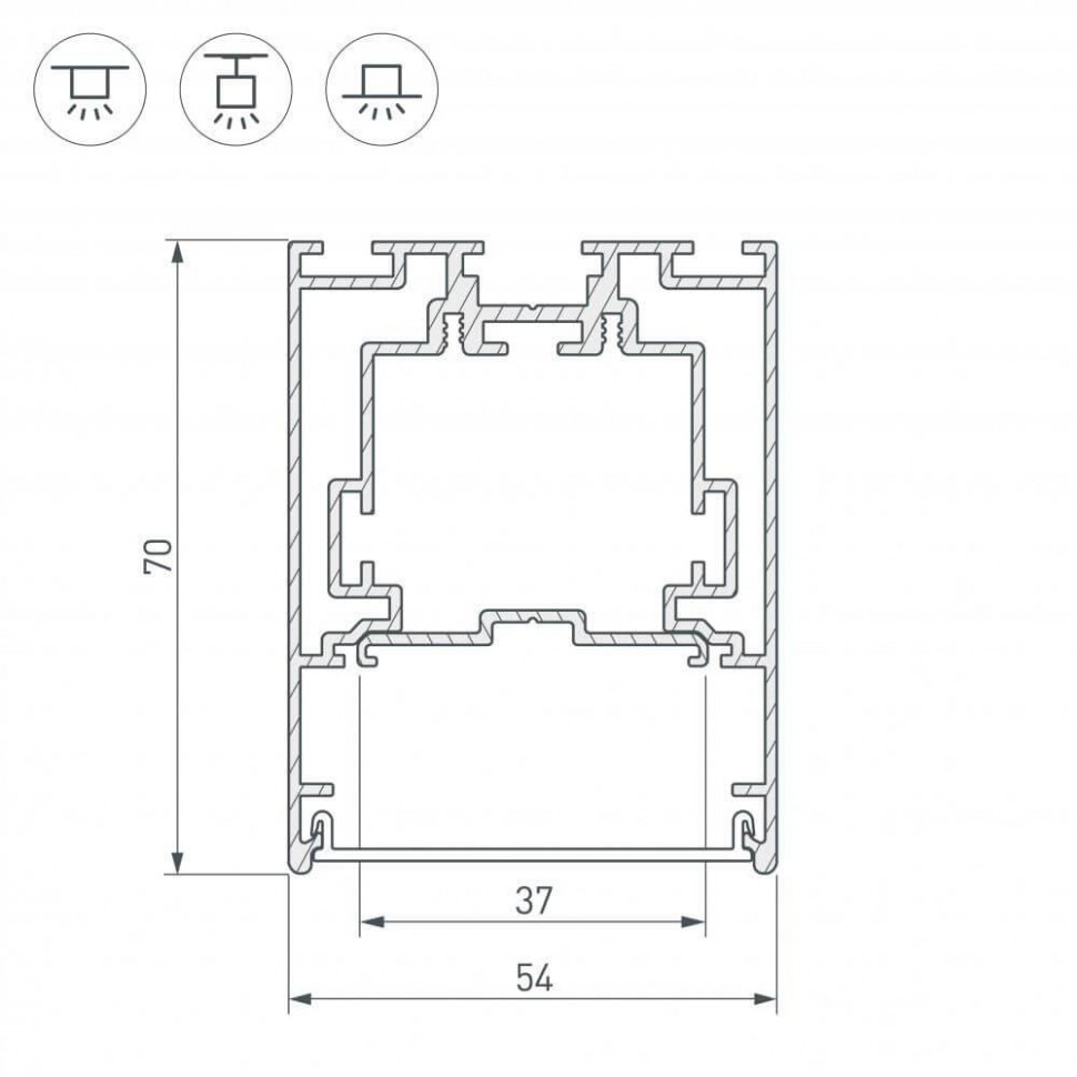 Профиль Arlight S2-LINE-5470 029440