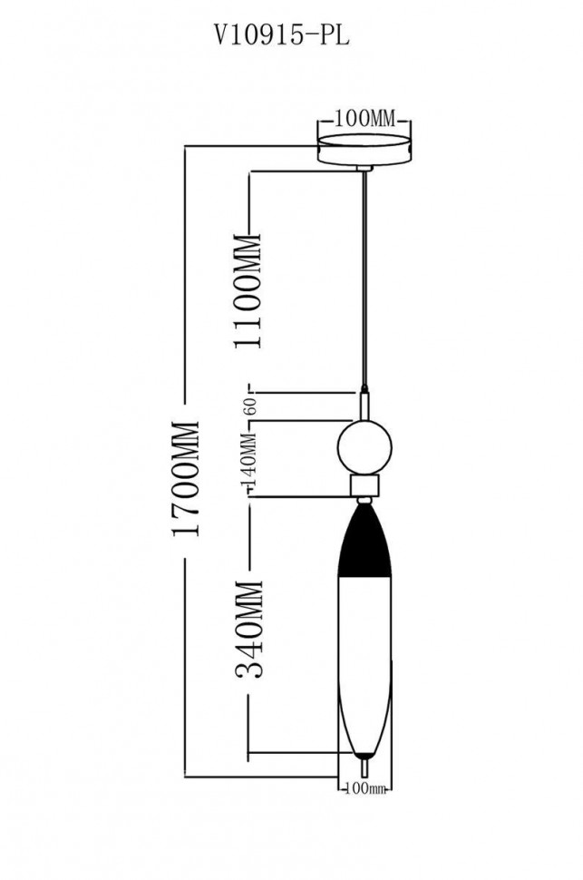 Подвесной светильник Moderli Candle V10915-PL
