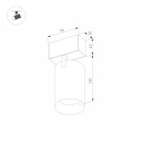 Трековый светильник для магнитного шинопровода Arlight Mag-Spot-45-R85-12W Day4000 033425
