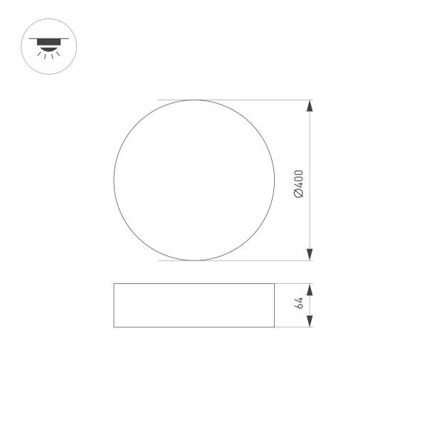Потолочный светильник Arlight SP-Rondo-R400-40W Day4000 034816