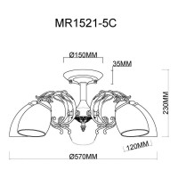 Люстра на штанге MyFar Biene MR1521-5C