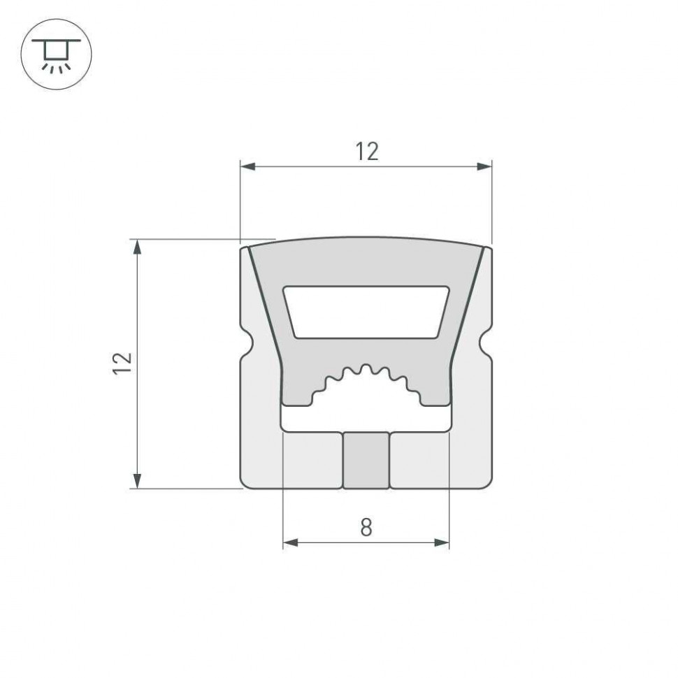 Профиль Arlight WPH-Flex-1212-Top-S8-10m White 040829