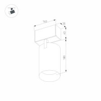 Трековый светодиодный светильник Arlight Mag-Spot-45-R85-25W Day4000 033516