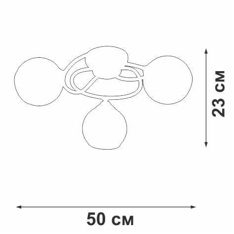 Потолочная люстра Vitaluce V3959-1/3PL
