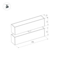 Трековый светильник Arlight Mag-Flat-Fold-25-S400-12W Warm3000 034236