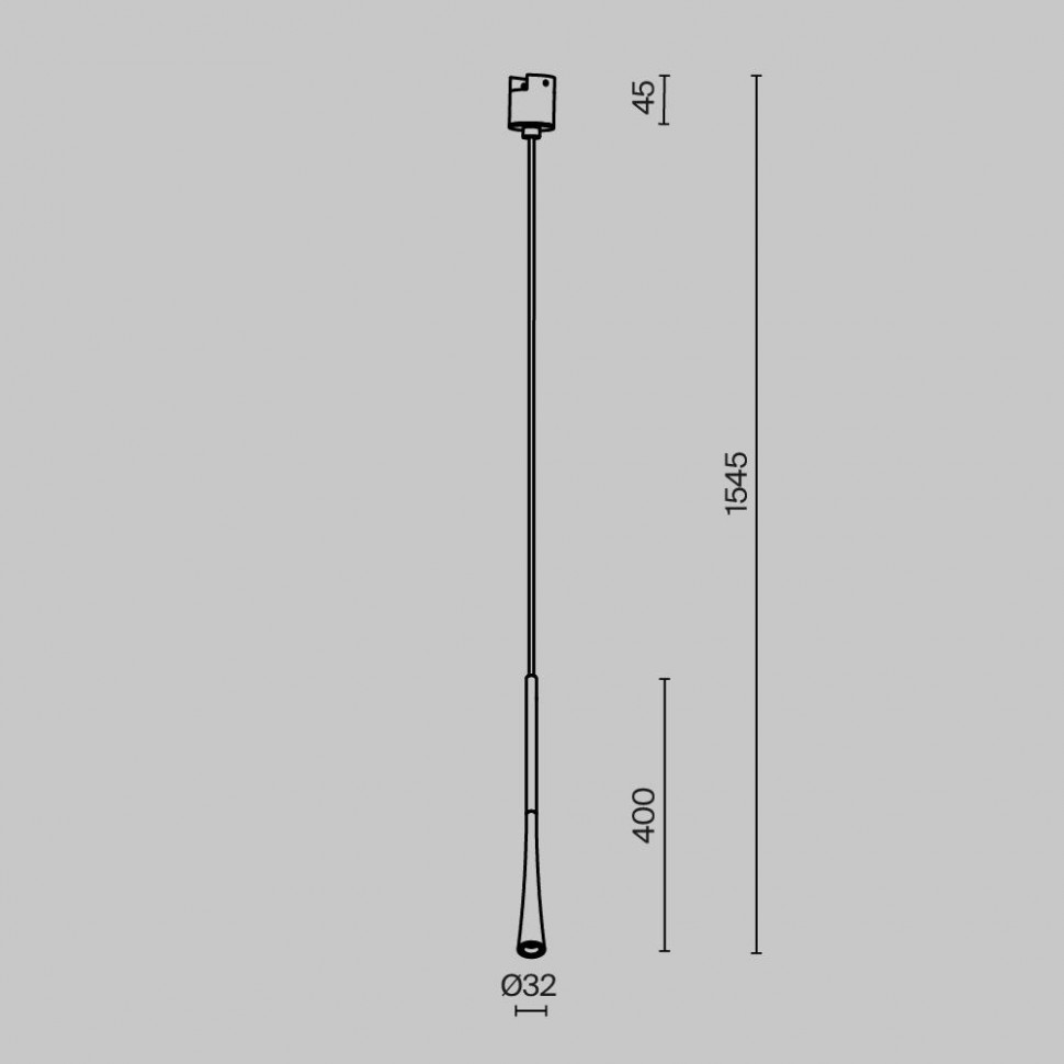 Трековый подвесной магнитный светильник Maytoni Waist TR167-1-7W3K-M-BS