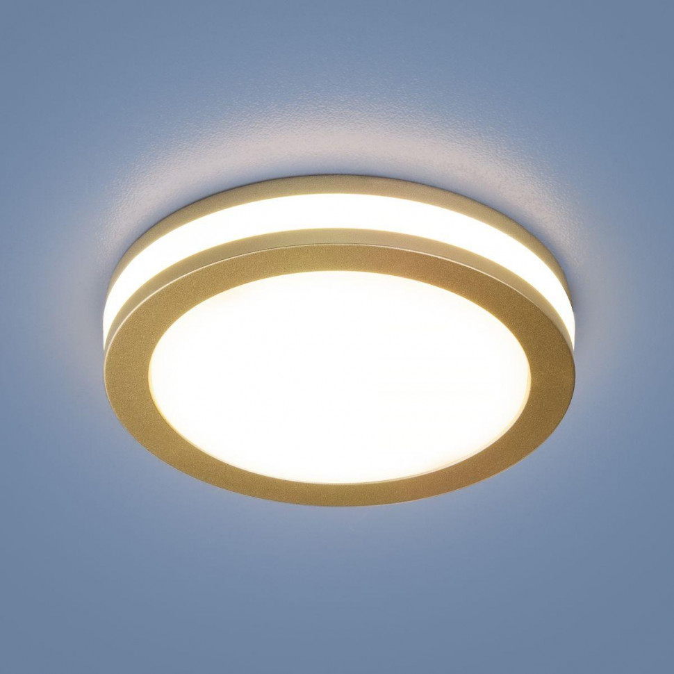Встраиваемый светодиодный светильник Elektrostandard DSKR80 5W 4200K SGD золото матовый a049509