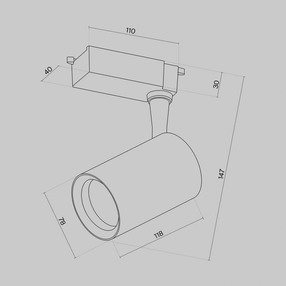 Трековый светильник Maytoni Technical Vuoro TR003-1-10W4K-M-B