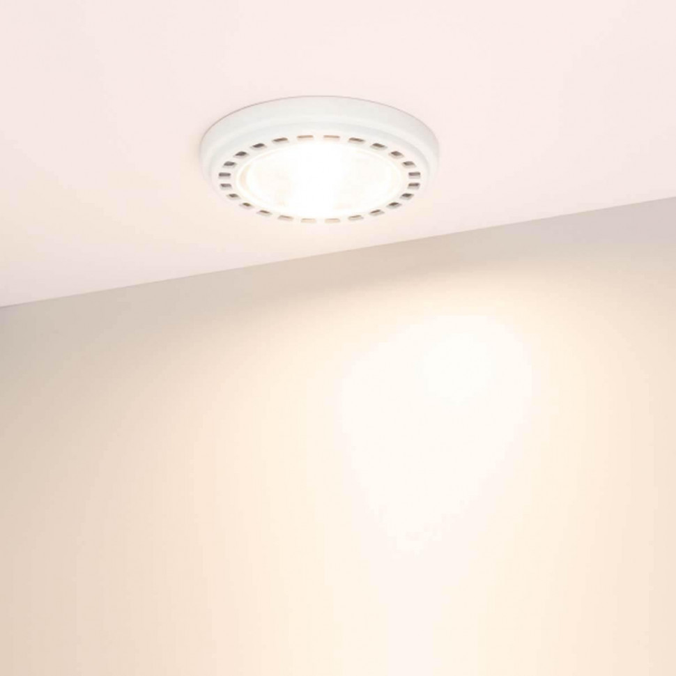 Светодиодная лампа Arlight AR111-UNIT-GU10-15W-DIM Warm3000 (WH, 24 deg, 230V) 026867