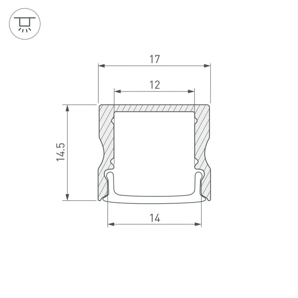 Профиль Arlight LINE-1715-2000 ANOD BLACK 044275