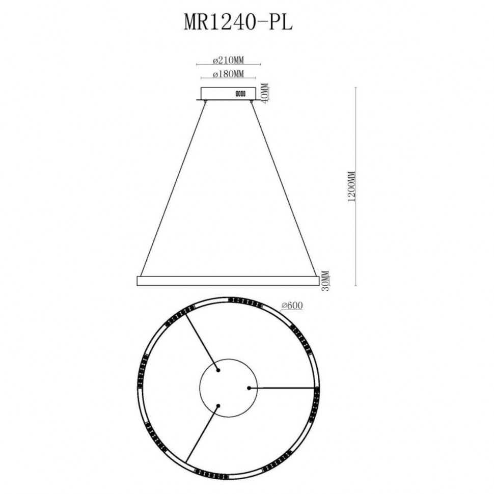 Подвесная люстра MyFar Lucas MR1240-PL