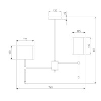 Люстра на штанге Eurosvet Notturno 60162/6 латунь Smart a065665