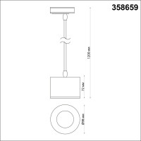 Трековый однофазный светодиодный светильник Novotech Port Patera 358659