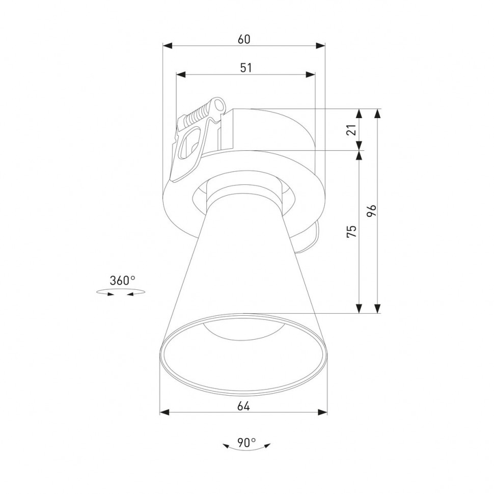 Встраиваемый светильник Elektrostandard Bell 4690389208546 25097/LED a068059