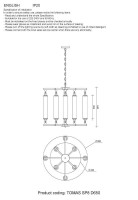 Подвесная люстра Crystal Lux TOMAS SP8 D650 CHROME