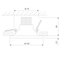 Встраиваемый светодиодный светильник Elektrostandard 15267/LED 7W 4200K белый/белый a055721