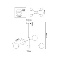 Люстра на штанге MyFar Solve MR1330-4P