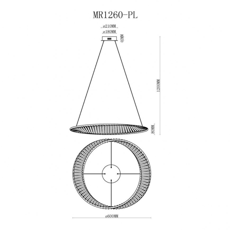 Подвесная люстра MyFar Ricky MR1260-PL
