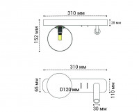 Настенный светильник Italline IT08-8024 black 3000K