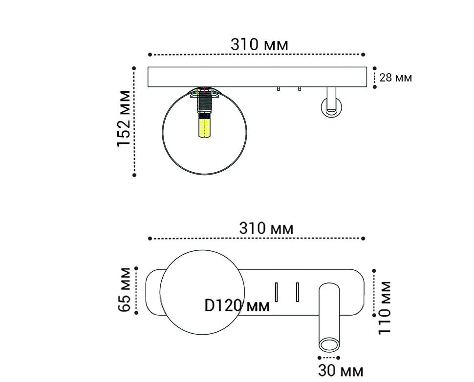 Настенный светильник Italline IT08-8024 black 3000K