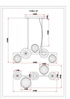 Подвесная люстра Moderli Renny V10801-5P