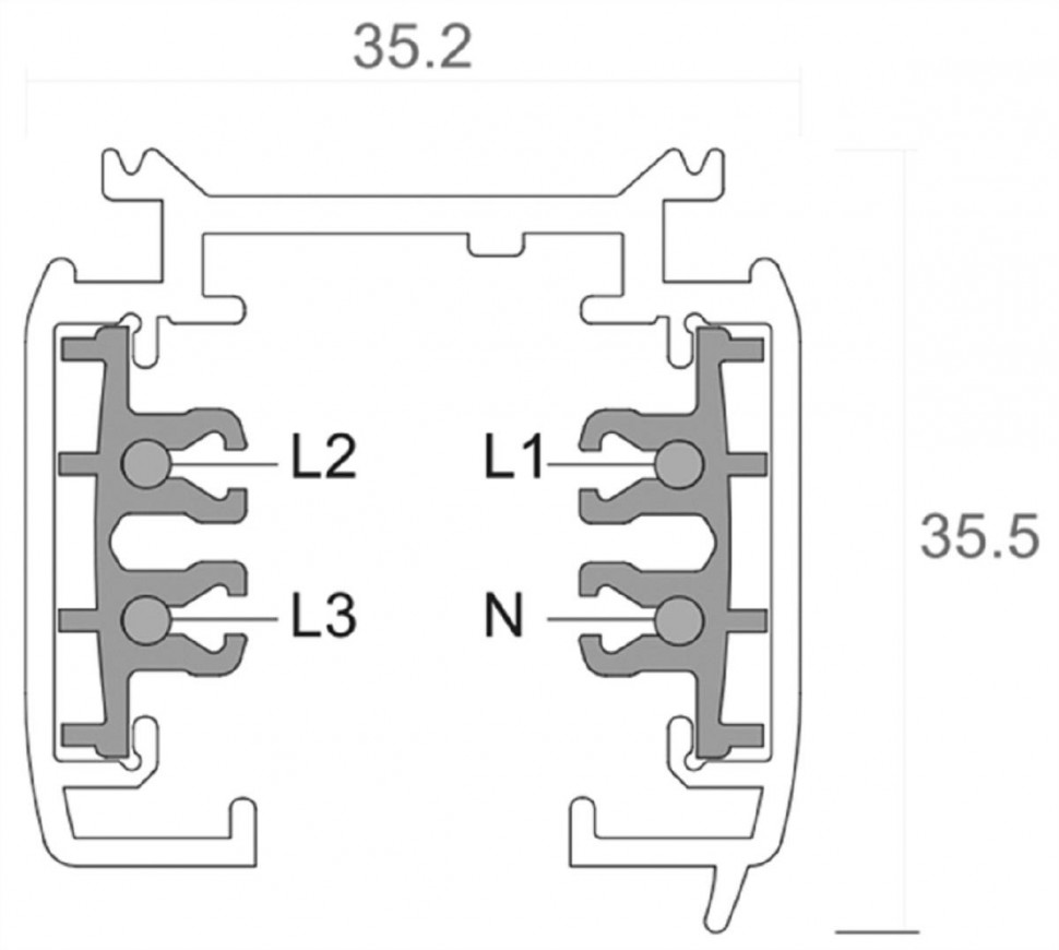 Шинопровод трехфазный Deko-Light D Line 3 м 710008
