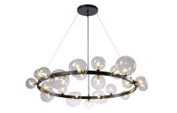Подвесная люстра Crystal Lux Agata SP24 V2 Black/Transparente