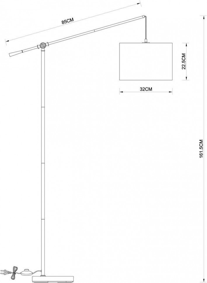 Торшер Arte Lamp Dylan A4054PN-1PB