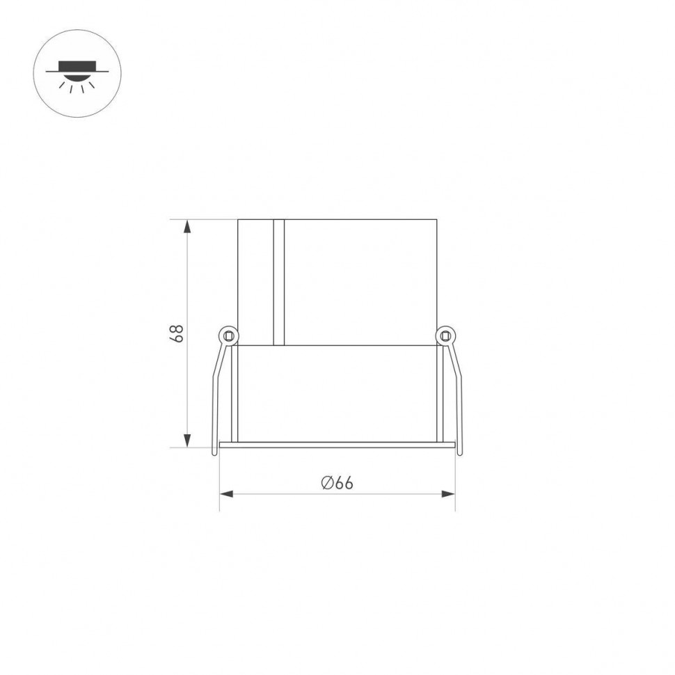 Встраиваемый светильник Arlight MS-Atlas-Built-R66-15W Day4000 037184