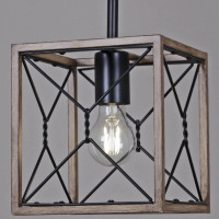 Подвесной светильник Illumico IL1008-1P-05 BK WOOD