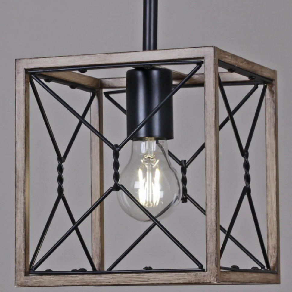 Подвесной светильник Illumico IL1008-1P-05 BK WOOD