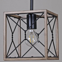 Подвесной светильник Illumico IL1008-1P-05 BK WOOD
