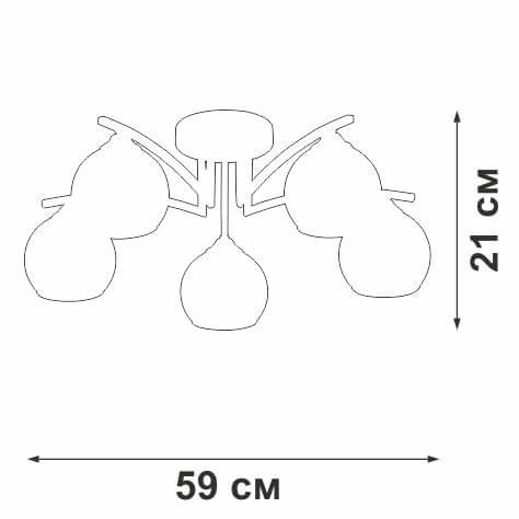 Потолочная люстра Vitaluce V4285-0/5PL