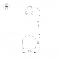 Подвесной светильник Arlight SP-PEONY-HANG-R250-15W Day4000 (WH, 65 deg, 230V) 039547