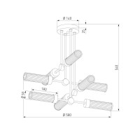 Потолочная люстра Eurosvet Oriens 60166/8 латунь Smart a068072