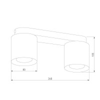 Потолочная люстра TK Lighting 3411 Vico Black