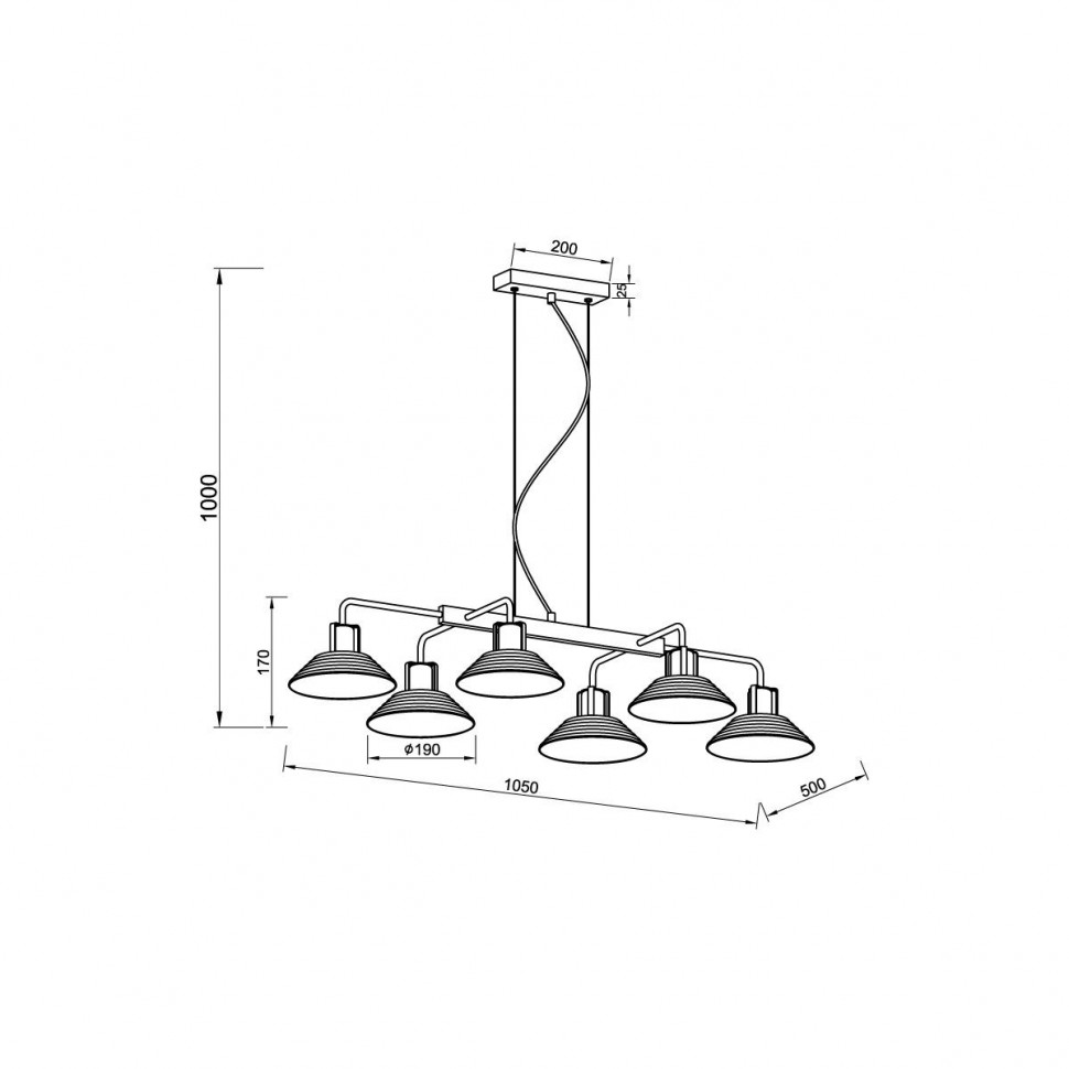 Подвесная люстра Vele Luce Intrigo VL5822P06