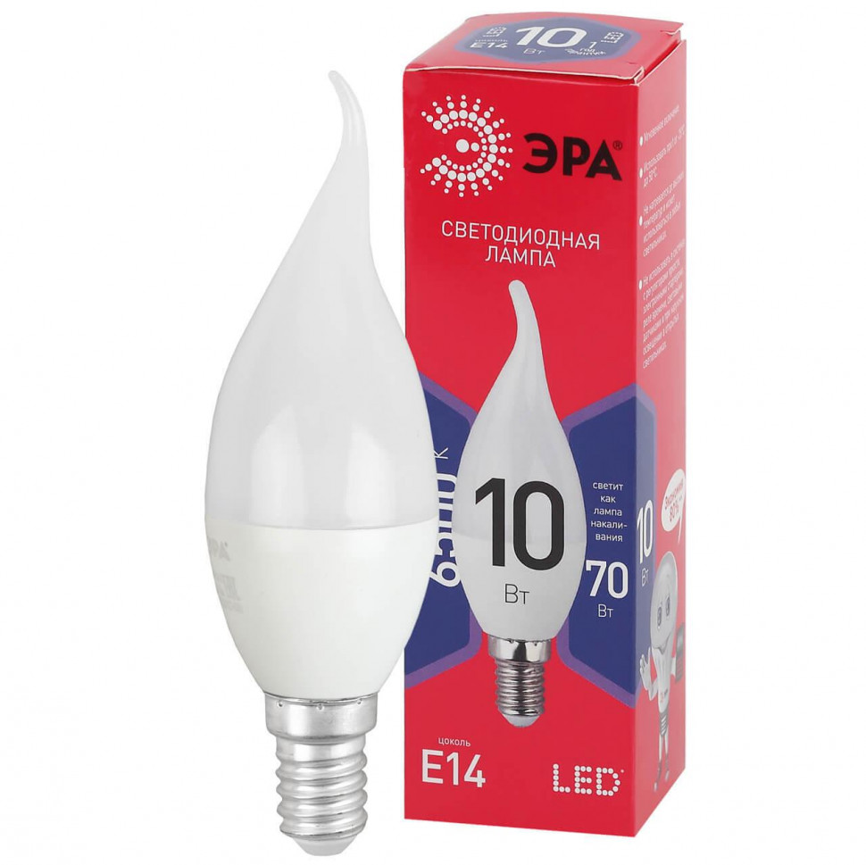 Лампа светодиодная Эра E14 10W 6500K LED BXS-10W-865-E14 R Б0045343