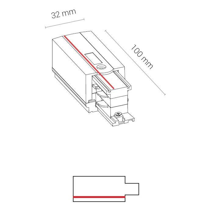 Заглушка с питанием правая Nowodvorski Ctls Power 8712
