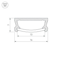 Профиль Arlight TM-2000 (CT) ANOD 017796