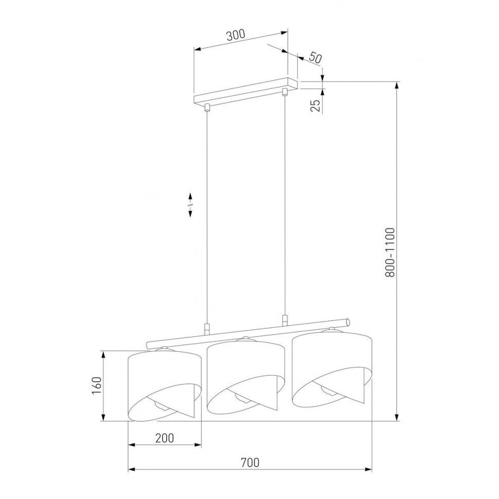 Подвесная люстра TK Lighting 4824 Grant Black a066419
