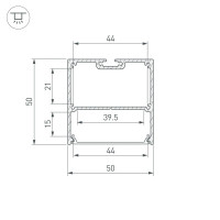 Профиль Arlight SL-LINE-5050-LW-3000 ANOD BLACK 043977