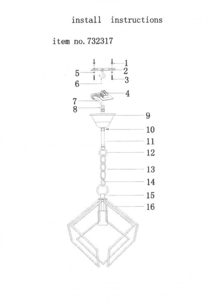 Подвесной светильник Lightstar Gabbia 732317