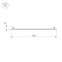 Профиль Arlight-верх TOP-LINIA140-С-2000 ANOD 016985