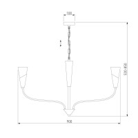 Подвесная люстра Eurosvet 60167/8 латунь Smart a068281
