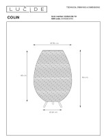 Настольная лампа Lucide Colin 03543/50/72