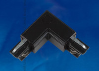 Соединитель для шинопроводов L-образный внутренний (09766) Uniel UBX-A22 Black