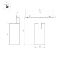 Трековый магнитный светильник Arlight MAG-FLEX-SPOT-R45-12W Warm3000 (BK, 24 deg, 48V) 047202