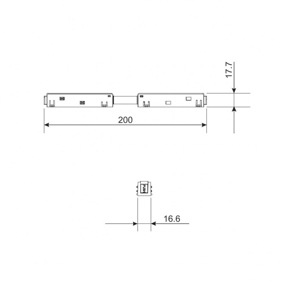 Прямой коннектор и планка Elektrostandard Slim Magnetic 85096/00 4690389188794 a061246